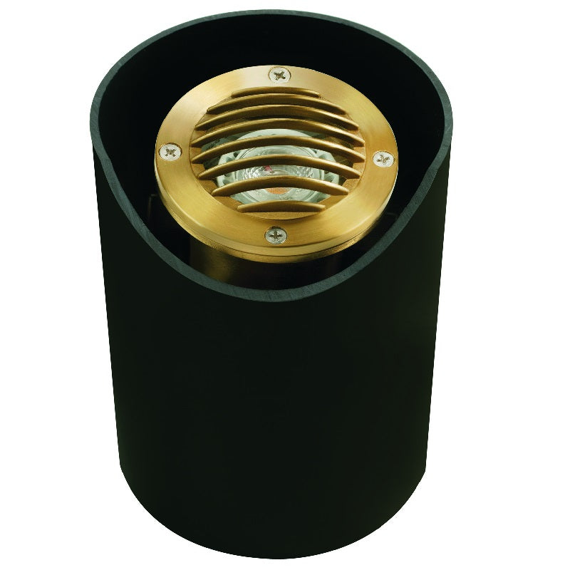 Adjustable Louvered Well Light | 12V MR-16 | Black & Brass Finishes
