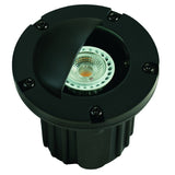 Adjustable Half-Moon Well Light in Composite with Black & Bronze Finishes, Outdoor In-Ground MR-16 Fixture with Shielded Illumination