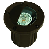 Adjustable Half-Moon Well Light in Composite with Black & Bronze Finishes, Outdoor In-Ground MR-16 Fixture with Shielded Illumination