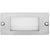 5.5 inch brass LED step light, small lensed backless box design, antique bronze, gun metal, and silver finishes, with frosted lens