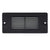 5.5-inch small louvered backless box step light in aluminum, Black or Bronze finish, with integrated 2.5W LED, surface mounted for masonry steps and walls.