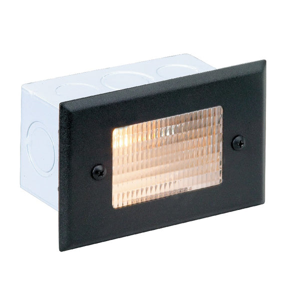 Lensed Step Light | Aluminum Outdoor Surface Mount Fixture with Frosted Glass