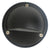 Half-Moon Step Light in Black Aluminum with Frosted Glass Lens, 12V Surface Mount Outdoor Fixture