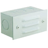 Aluminum 3-louvered recessed step light with polycarbonate lens, available in Black, Bronze, Rust, and White finishes