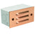 Copper 3 Louver Step Light with Raw Copper finish, recessed mount, low voltage outdoor lighting fixture