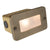 Brass lensed step light in Antique Bronze and Gun Metal finish with frosted glass lens for outdoor pathways and masonry walls