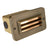 3 Louver Brass Step Light in Antique Bronze and Gun Metal finish with frosted lens for outdoor masonry wall and pathway lighting