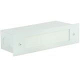 Aluminum lensed brick step light with frosted polycarbonate lens, available in Black, Bronze, Rust, and White finishes