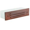 3 louver aluminum brick step light in Black, Bronze, Rust, and White finishes, outdoor recessed mount