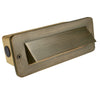 1 Louver Brick Light in Antique Bronze and Gun Metal brass finish with frosted lens for outdoor step, wall, and masonry lighting
