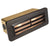 3 Louver Brass Brick Light in Antique Bronze and Gun Metal finish with frosted glass lens for outdoor masonry step and wall lighting