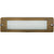 8.75 inch brass LED brick light, large lensed backless box design, antique bronze, gun metal, and silver finishes with frosted lens