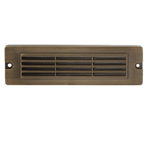 Smart Brass RGB-WW Bluetooth Louvered Brick Light in Antique Bronze or Gun Metal finish, surface mounted with frosted lens.