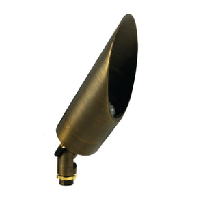 RGB-WW Bluetooth Directional Bullet Light with Long Shroud in Antique Bronze and Gun Metal brass finish, convex glass lens, 1W–6W LED for outdoor landscape lighting.