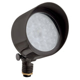 Smart RGB-WW Bluetooth Oval Flood Light in Antique Bronze or Gun Metal, cast brass, flat glass lens, 5W–15W LED, multiple beam angles for outdoor landscape lighting.
