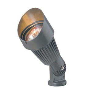 Economy Bullet Spot Light, Aluminum & Composite, MR-16 compatible, Black/Bronze/Green/White/Verde Green finishes, with ground spike.
