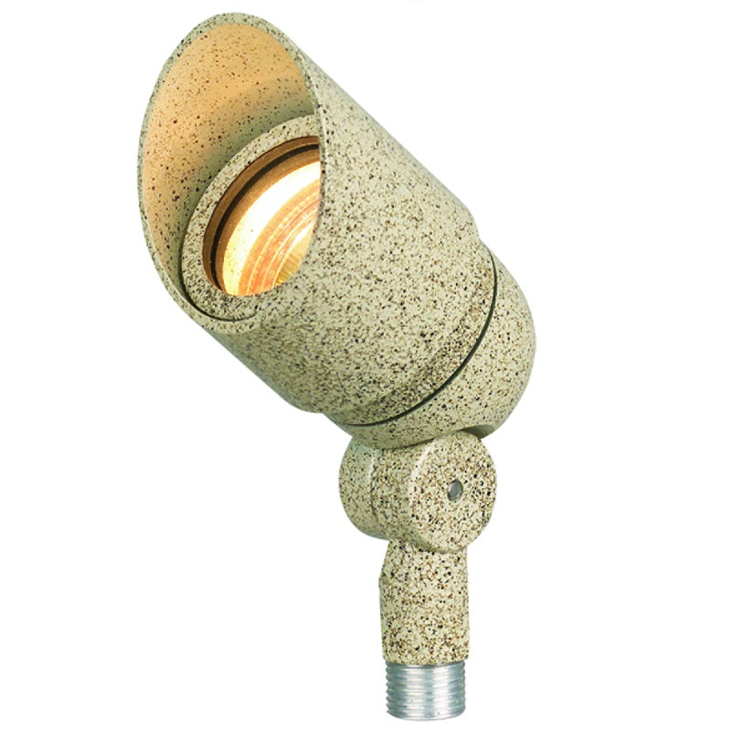 Aluminum Bullet Spot Light with 360° rotatable shroud, MR-16 compatible, available in Black, Bronze, Granite, White, and Rust finishes for outdoor landscape lighting.