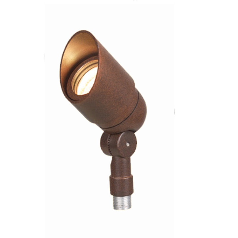 Aluminum Bullet Spot Light with 360° rotatable shroud, MR-16 compatible, available in Black, Bronze, Granite, White, and Rust finishes for outdoor landscape lighting.