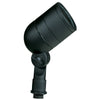 Aluminum Lensed Bullet Spot Light for landscape lighting, MR-16 compatible, available in Black, Bronze, White, Rust, and Verde Green finishes.