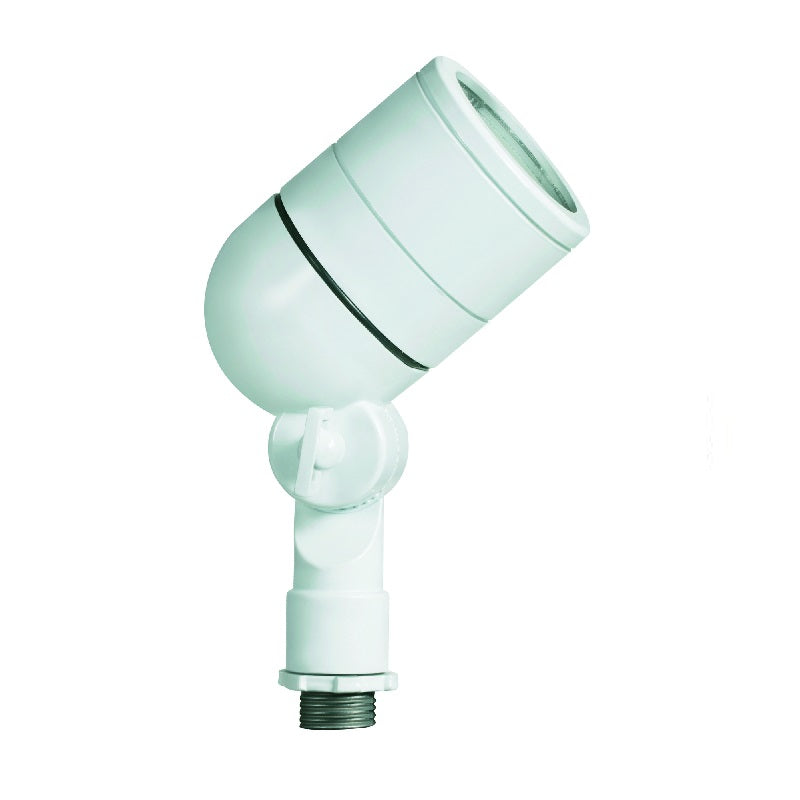 Aluminum Lensed Bullet Spot Light for landscape lighting, MR-16 compatible, available in Black, Bronze, White, Rust, and Verde Green finishes.