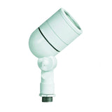 Aluminum Lensed Bullet Spot Light for landscape lighting, MR-16 compatible, available in Black, Bronze, White, Rust, and Verde Green finishes.
