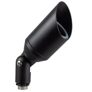 Machined Aluminum Standard Shroud Bullet Light in Black, Bronze, or Granite finish with MR-16 LED compatibility and 10-year housing warranty.
