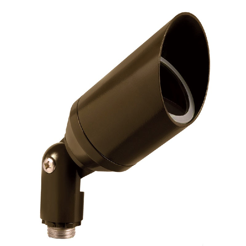 Machined Aluminum Standard Shroud Bullet Light in Black, Bronze, or Granite finish with MR-16 LED compatibility and 10-year housing warranty.