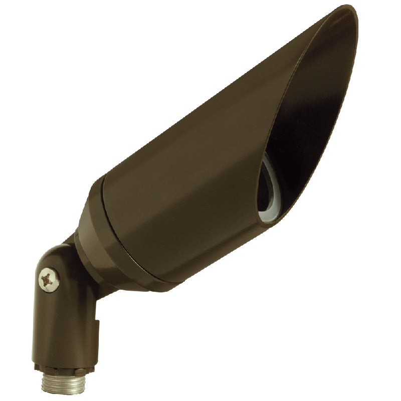 Machined Aluminum Long Shroud Bullet Light in Black, Bronze, Silver, or White with MR-16 LED compatibility and 10-year warranty.
