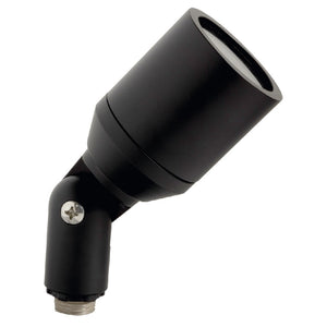 Machined Aluminum Flat Shroud Directional Bullet Light in Black, Bronze, or Silver. MR-16 LED compatible with 10-year warranty.