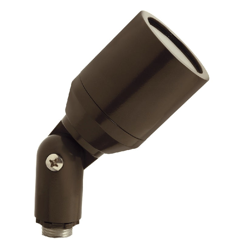 Machined Aluminum Flat Shroud Directional Bullet Light in Black, Bronze, or Silver. MR-16 LED compatible with 10-year warranty.