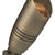 Architectural brass bullet spot light in antique bronze finish with adjustable shroud, MR16 socket, and ground spike mount – designed for outdoor landscape lighting.