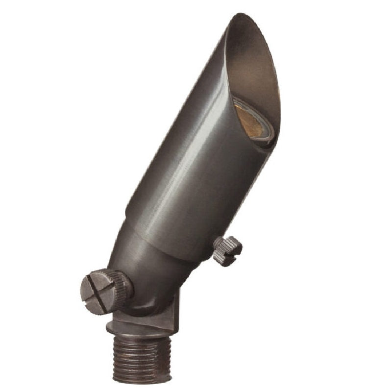 Adjustable Mini Brass Bullet Spot Light in Antique Bronze with Ground Spike – 12V MR8 Landscape Uplight