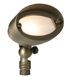 Mini Oval Flood Light – 12V Brass Landscape Wall Wash Fixture in Antique Bronze and Gun Metal with Multiple Lens Options