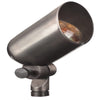 Mini Brass MR16 Bullet Spot Light with Ground Spike – 12V Landscape Fixture in Antique Bronze, Gun Metal, or Silver