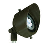 PAR36 Aluminum Flood Light in Black and Bronze. Large area outdoor spotlight with rotatable shroud and 5-year warranty.