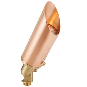 Raw copper adjustable bullet spot light for landscape lighting