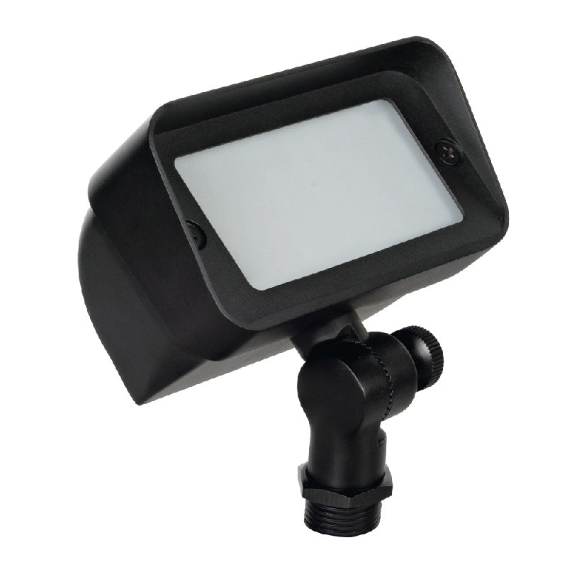 Brass Flood Light – 12V Landscape Fixture with Frosted and Clear Lens, in Antique Bronze or Black Brass Finish