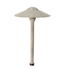 Aluminum Large Umbrella Area Light with weather-protected polycarbonate lens, SCB socket, and ABS spike, available in Black and Bronze finishes.