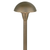 Mushroom Path Light with 18-Inch Stem – Brass with Antique Bronze Finish | Landscape Lighting Fixture