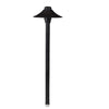 Umbrella Path Light with 18-inch aluminum stem, available in Black and Bronze. Outdoor landscape lighting fixture with tempered glass lens and 12V T3 lamp compatibility.