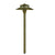 Large Umbrella Brass Path Light with 18-Inch Stem – Antique Bronze or Gun Metal Finish | Landscape Lighting Fixture