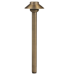 Mini Orient Brass Path Light with 3.5″ Shade – Available in Antique Bronze, Gun Metal, and Silver Plated Finishes