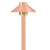 Copper landscape path light with frosted polycarbonate lens