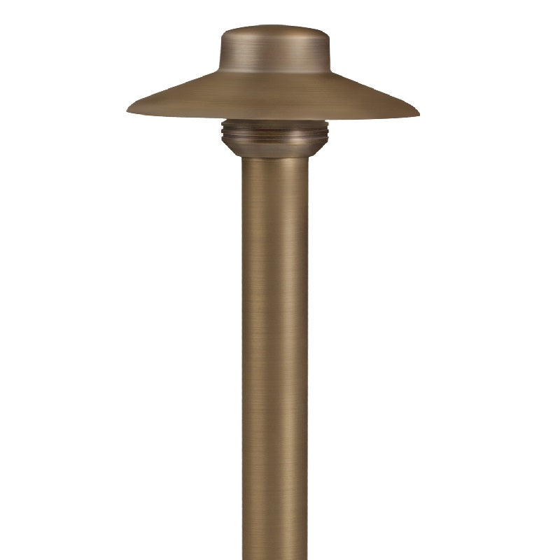 Umbrella Brass Path Light – 4.25″ Shade | 24″ Stem