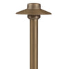 Umbrella Brass Path Light with 4.25″ Shade and 24″ Stem in Antique Bronze Finish