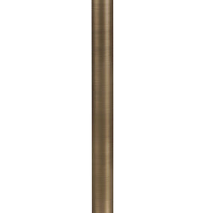Umbrella 18-inch stem brass path light with 6-inch shade in Antique Bronze, Gun Metal, and Silver Plated finishes for outdoor landscape lighting