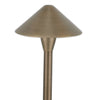 Brass Smart RGB-WW Large Cone Bluetooth Area Light in Antique Bronze finish, with 12″ or 18″ stem, 1–5W LED, 35–380 lumens, for outdoor landscape lighting.