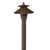Mini Umbrella Path Light with 18-inch aluminum stem in Black or Bronze finish, tempered glass lens, 12V T3 lamp compatible.