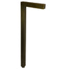 L-Shaped Modern Path Light in solid brass, 18-inch design, multiple finishes, LED only, for modern landscape lighting.