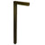 L-Shaped Modern Path Light in solid brass, 18-inch design, multiple finishes, LED only, for modern landscape lighting.